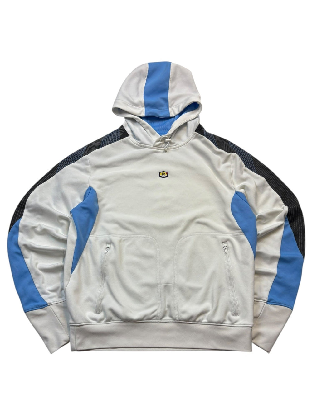 Nike TN Air Vintage Hoodie – Weiß/Hellblau (S) - PKeyVintage