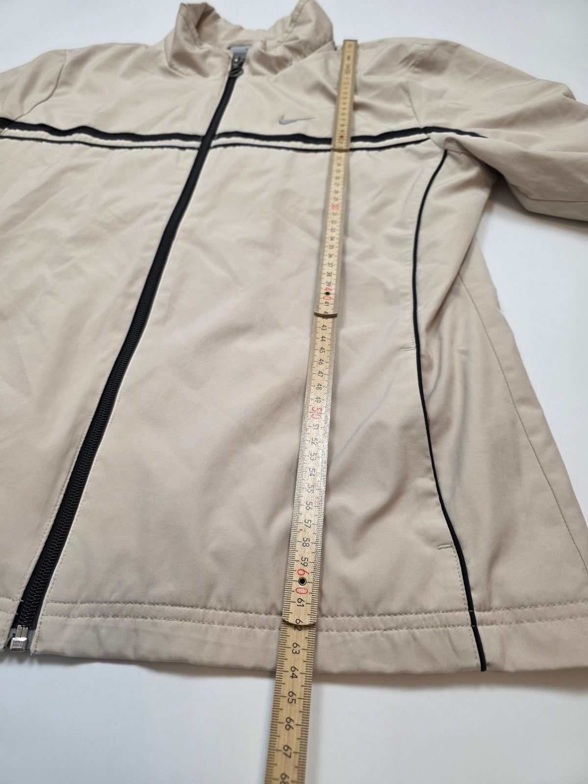 Nike Trackjacket - Beige/Schwarz (L) - PKeyVintage