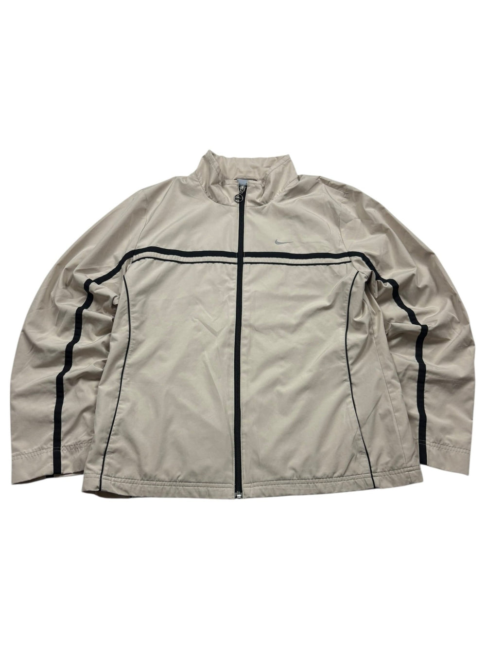 Nike Trackjacket - Beige/Schwarz (L) - PKeyVintage