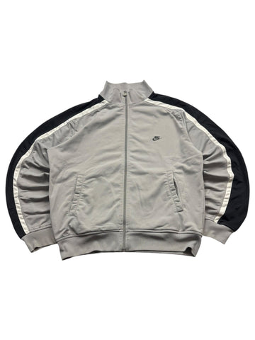 Nike Vintage Trackjacket Grau/Schwarz Größe M mit kleinem Futura-Logo auf der Brust
