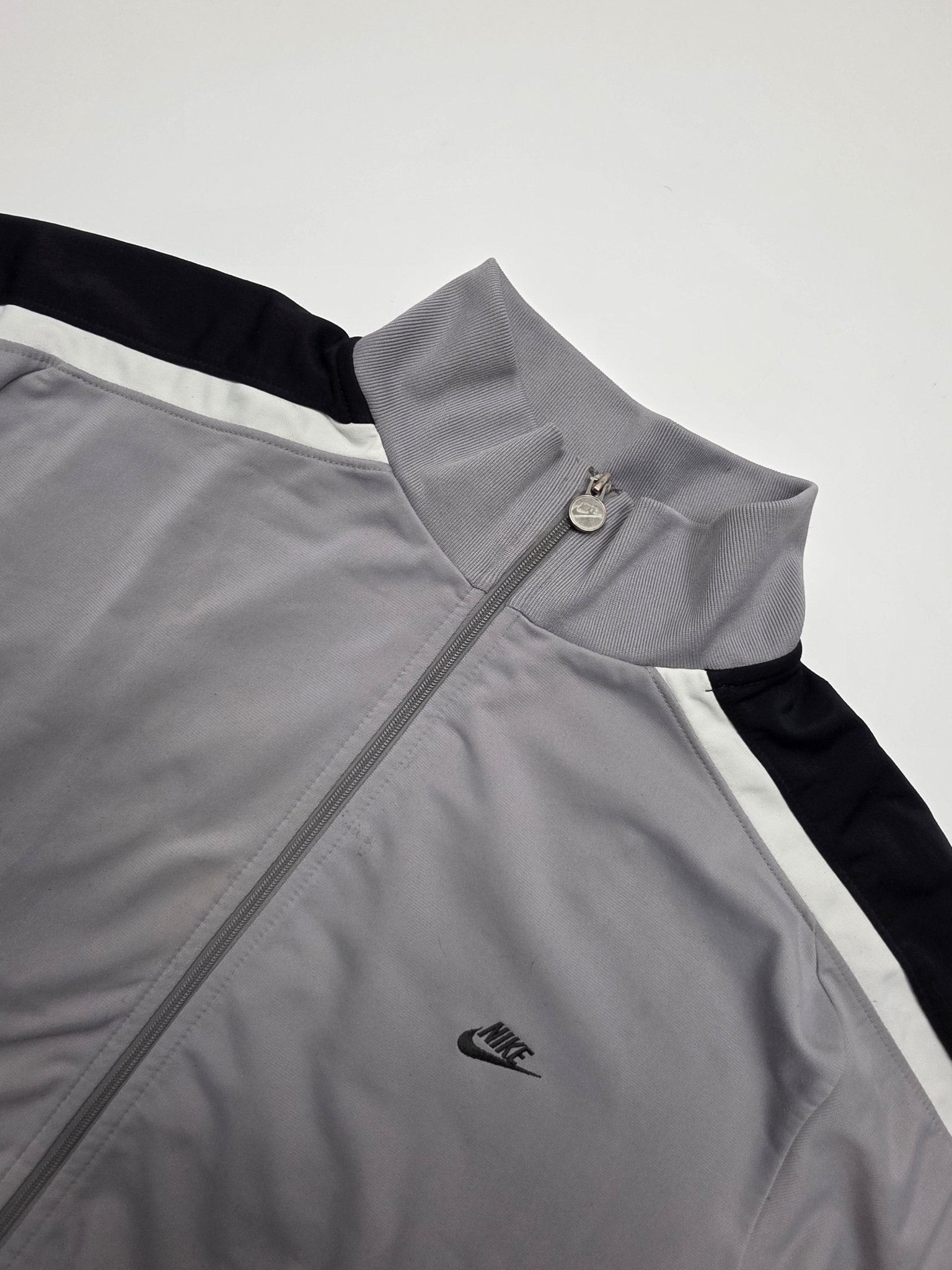 Nike Trackjacket - Grau/Schwarz (M) - PKeyVintage
