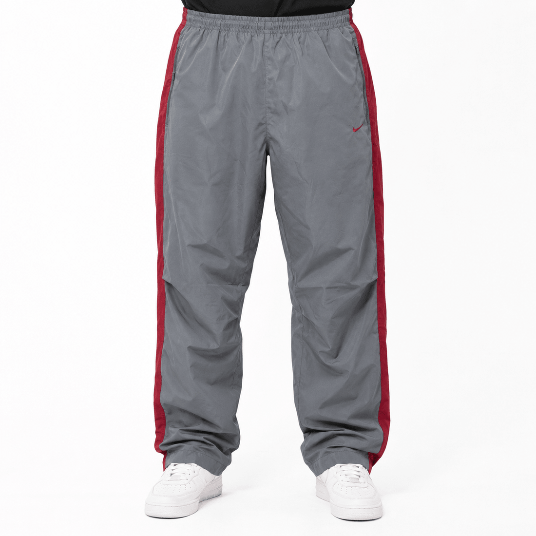 Nike Trackpants - Grau/Bordeaux (L) - PKeyVintage