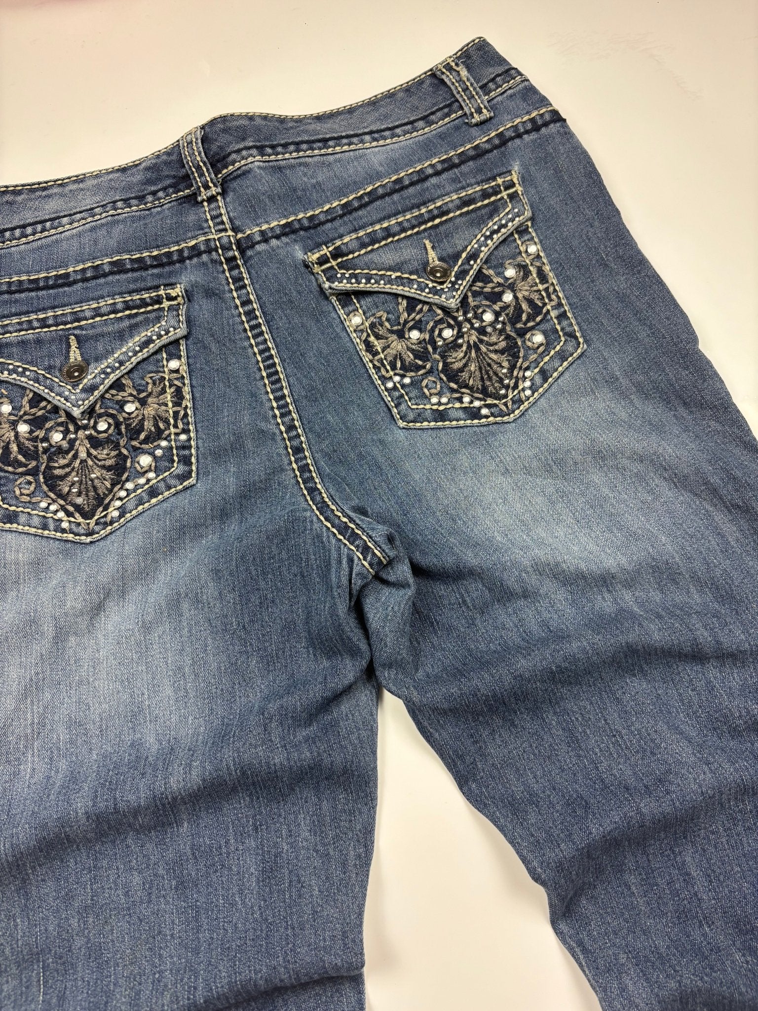 Nine West Flap - Pocket Vintage Bootcut Jeans – Blau (29) - PKeyVintage
