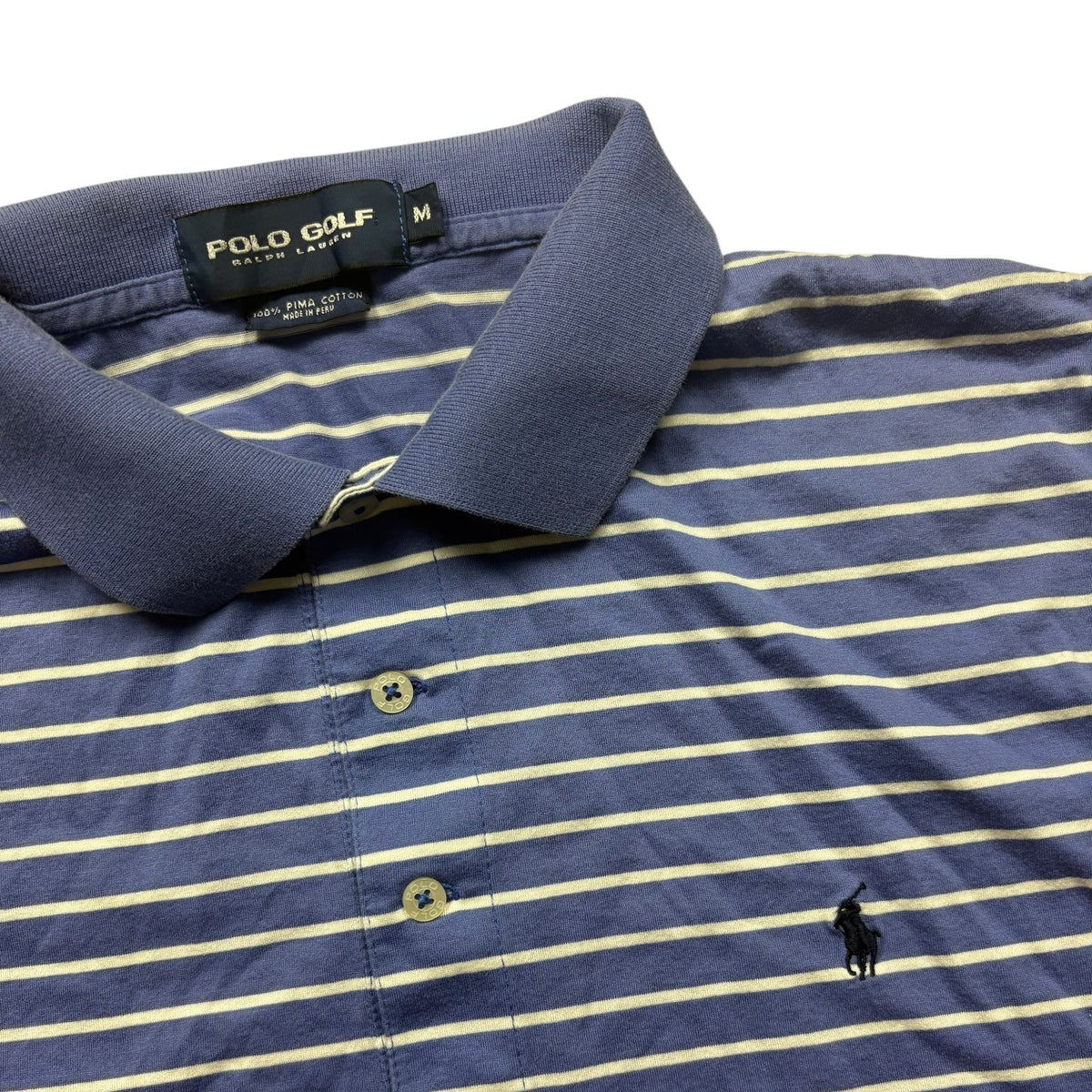 Polo Golf Ralph Lauren Big Pony Custom Fit Vintage Poloshirt - Gestreift (M) - PKeyVintage