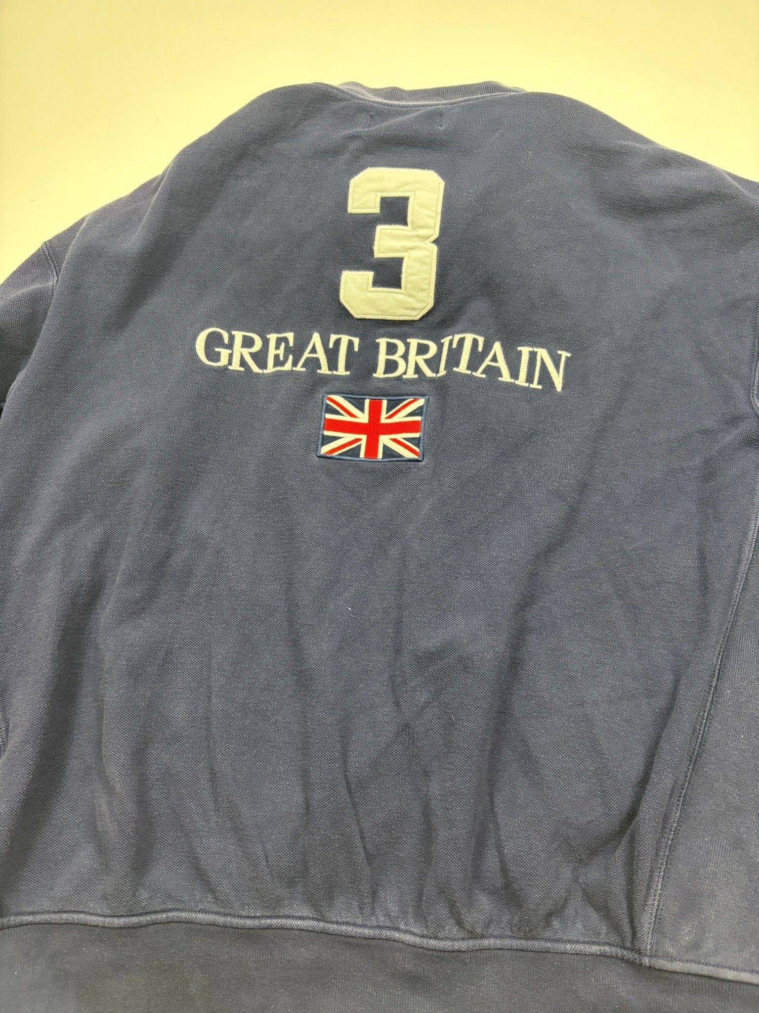 Polo Ralph Lauren Great Britain Big Pony Vintage Sweatjacke – Navy (2XL) - PKeyVintage