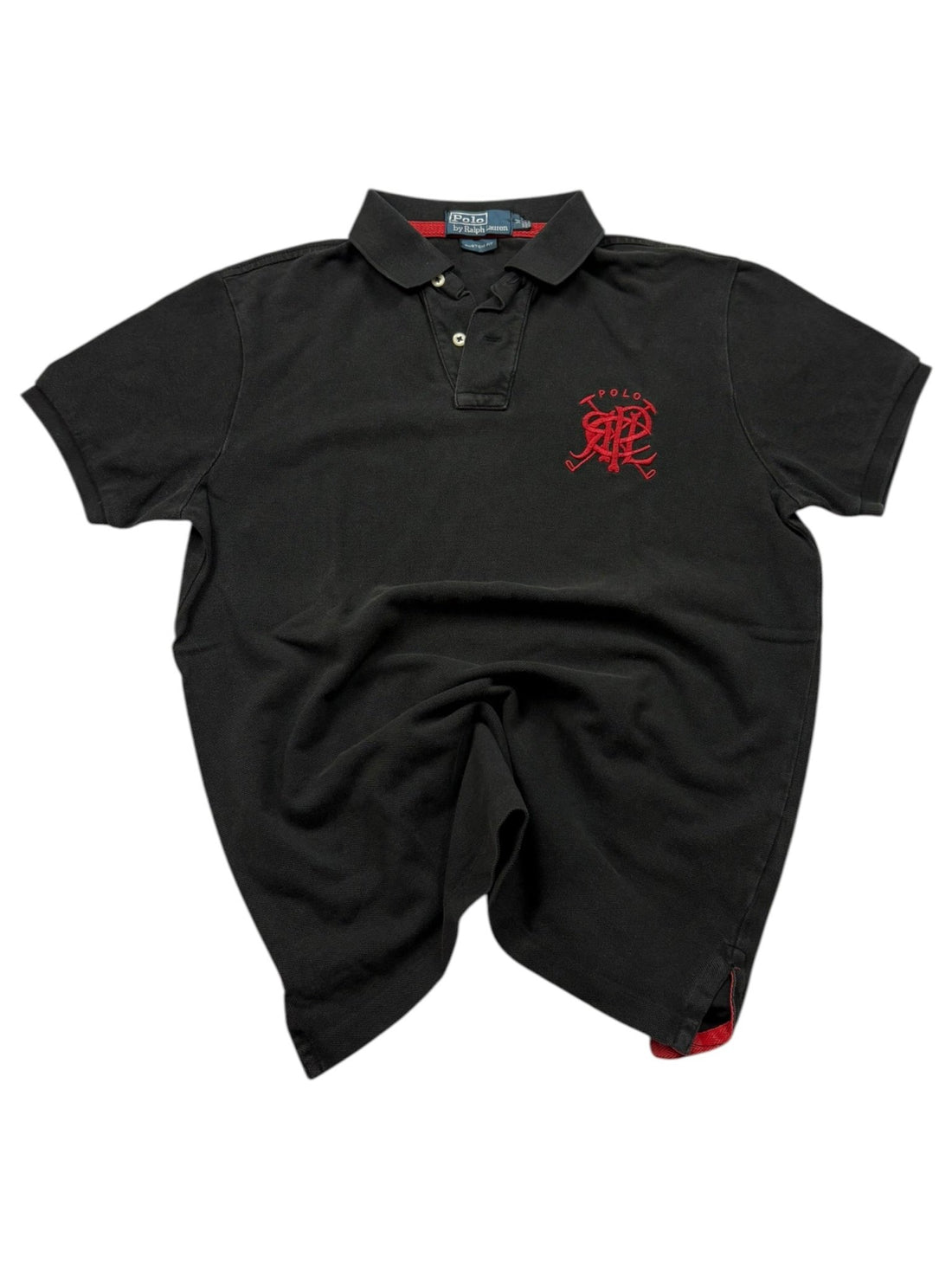 Polo Ralph Lauren Monogramm Vintage Poloshirt – Schwarz (M) - PKeyVintage