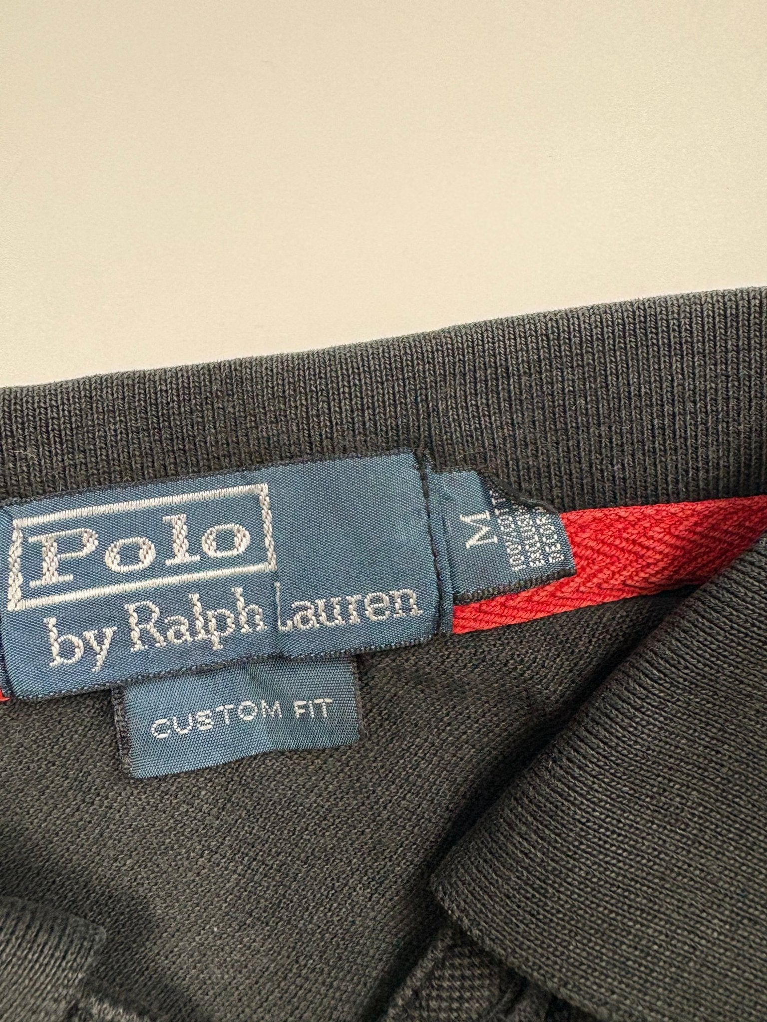 Polo Ralph Lauren Monogramm Vintage Poloshirt – Schwarz (M) - PKeyVintage