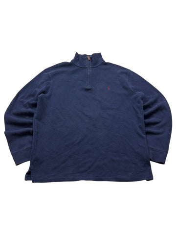 Polo Ralph Lauren Red Pony Vintage Halfzip Sweater – Navy (M) - PKeyVintage