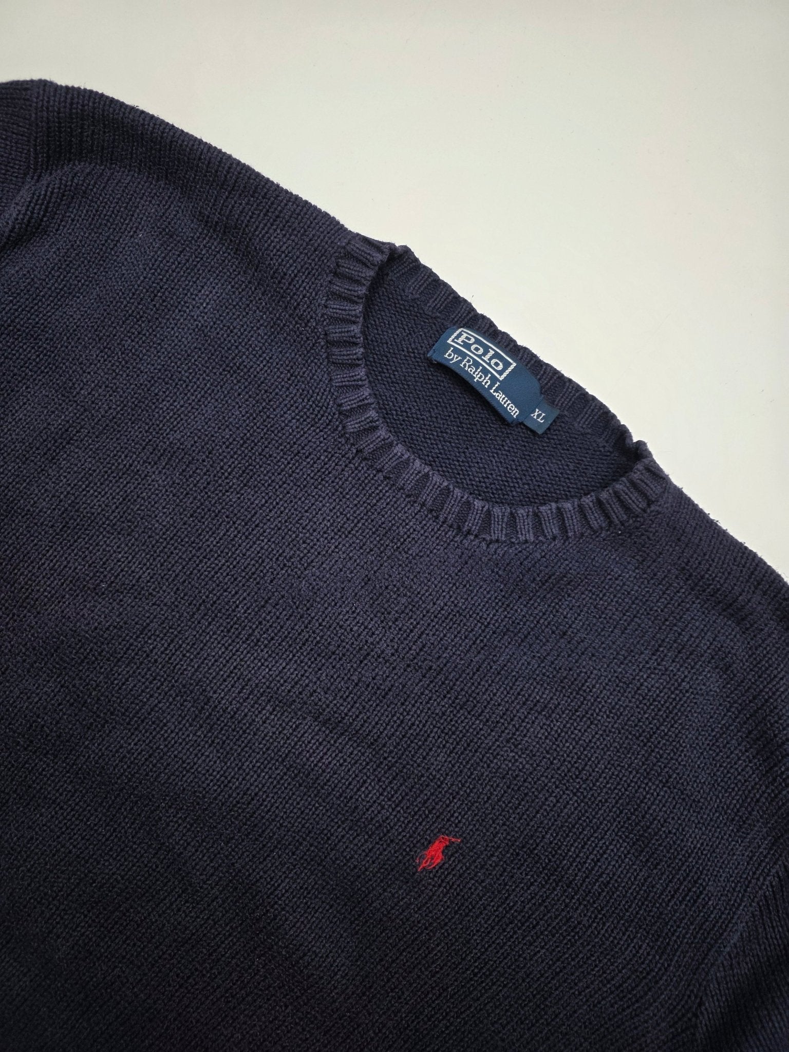 Polo Ralph Lauren Red Pony Vintage Strickpullover – Navy (XL) - PKeyVintage