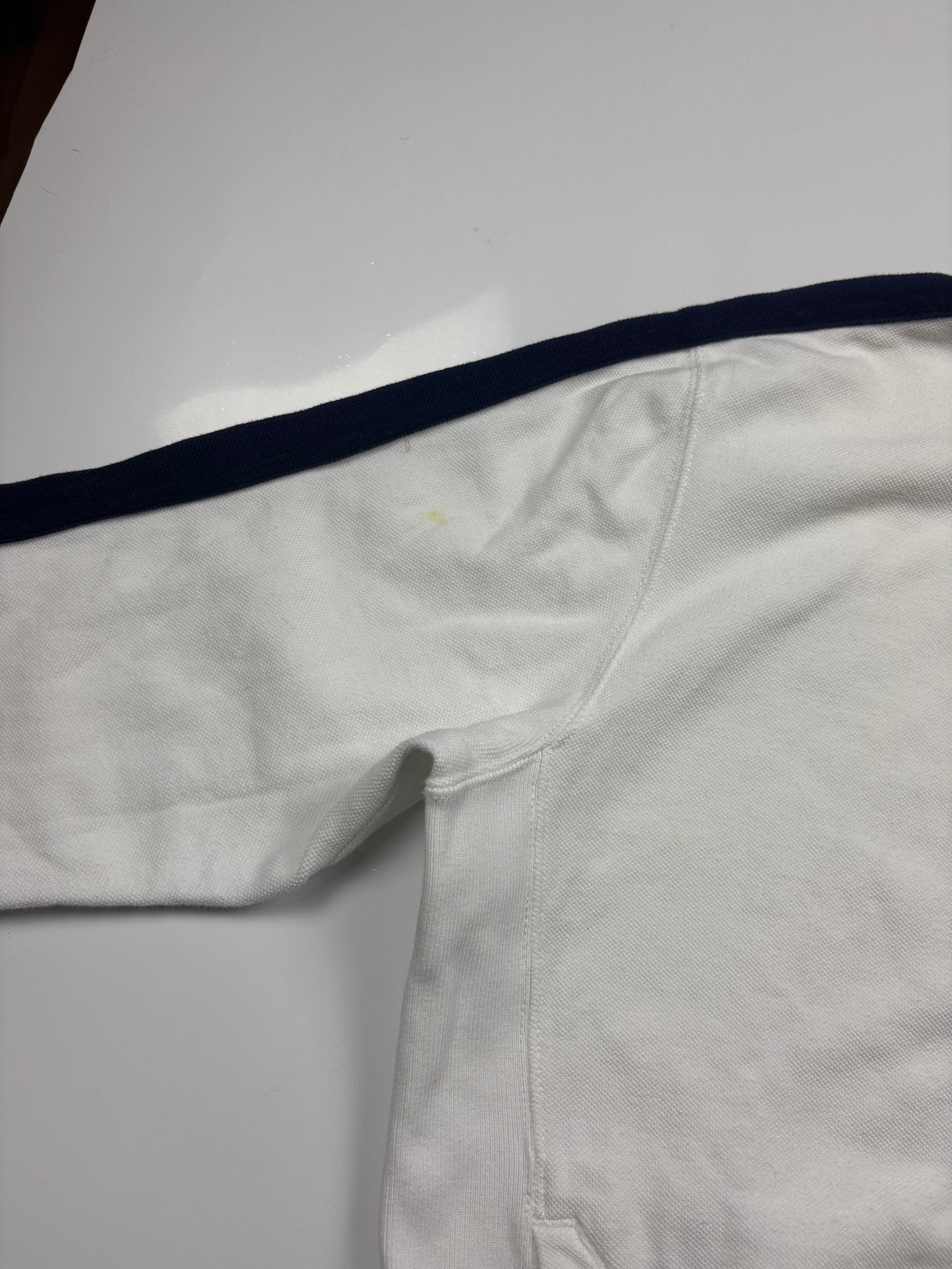 Polo Ralph Lauren RLPC Vintage Sweatjacke – Weiß/Navy (L) - PKeyVintage