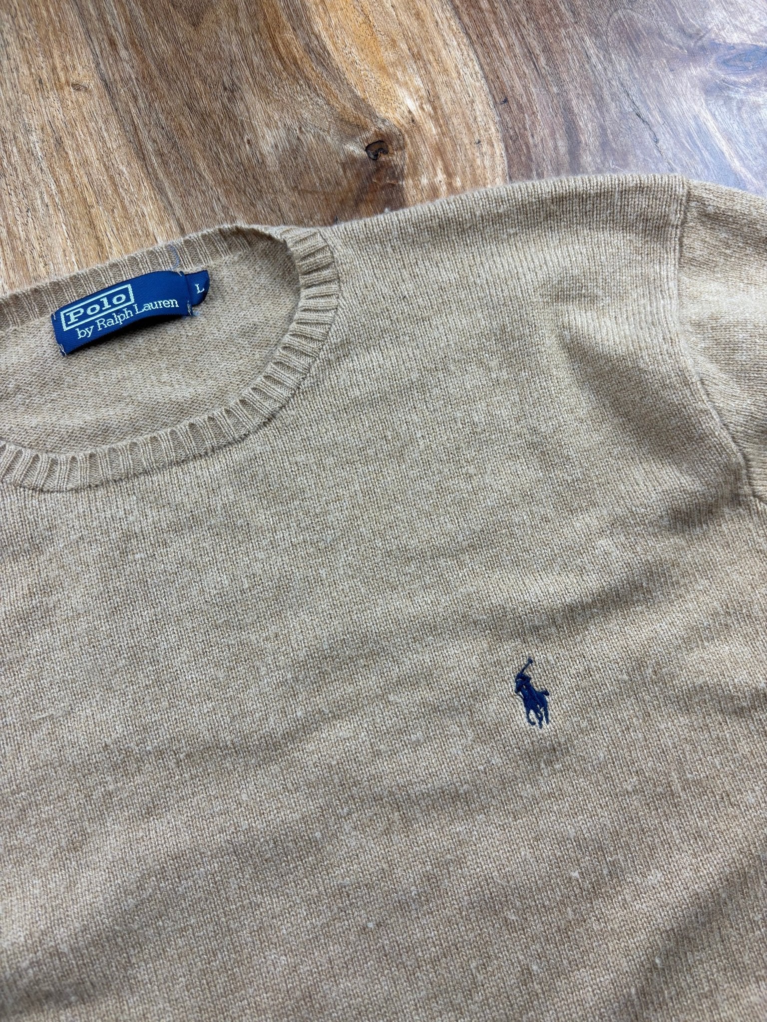 Polo Ralph Lauren Strickpullover - Beige (L) - PKeyVintage