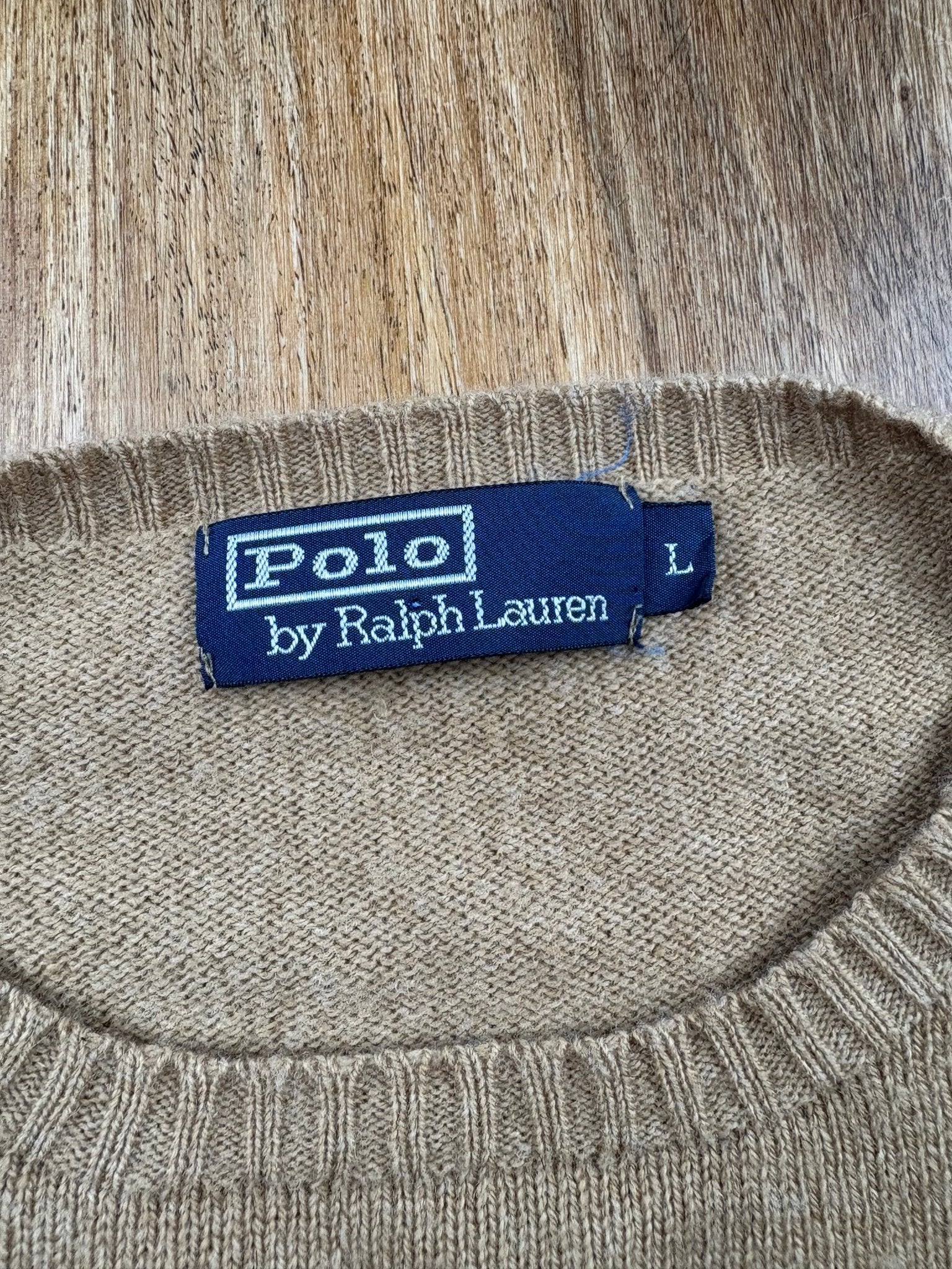 Polo Ralph Lauren Strickpullover - Beige (L) - PKeyVintage