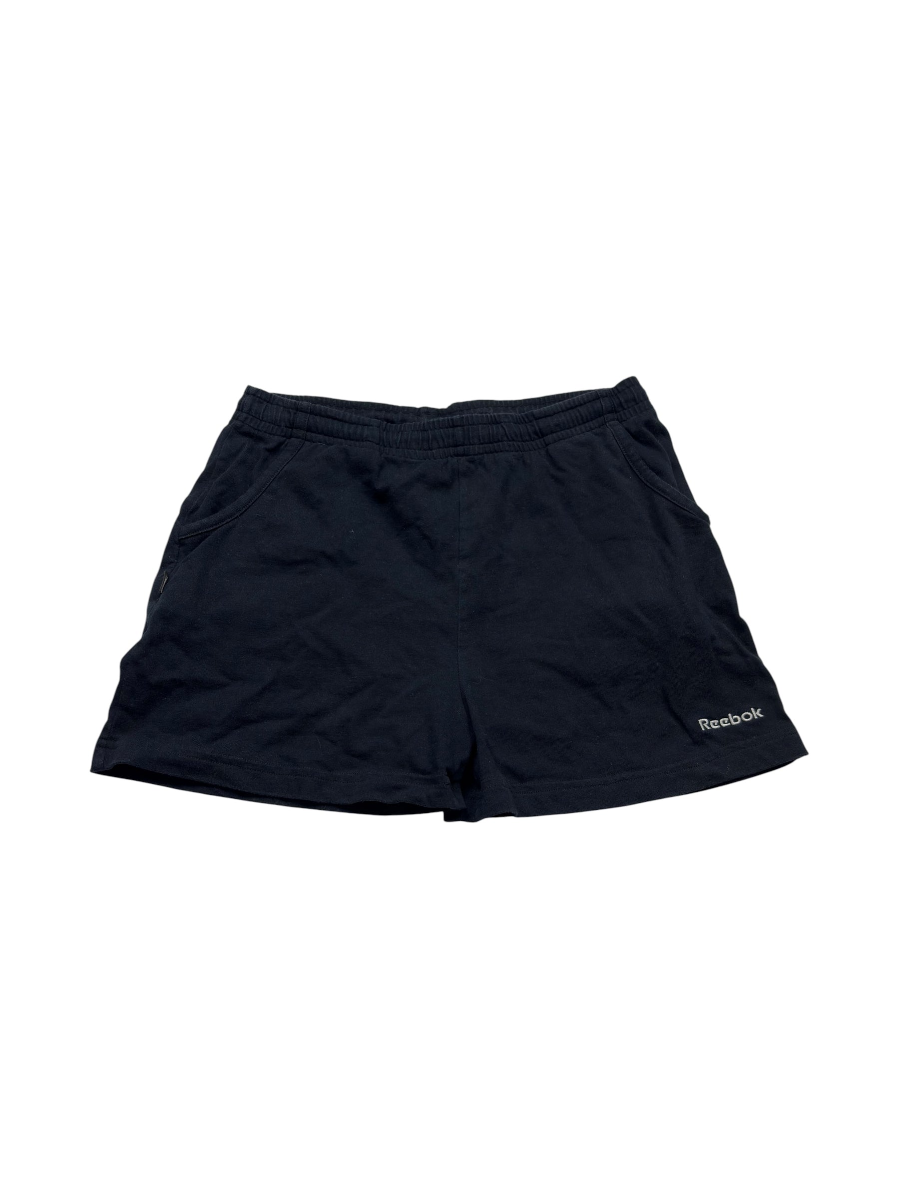 Reebok Logo Vintage Shorts in Schwarz, Größe M, Vorderansicht