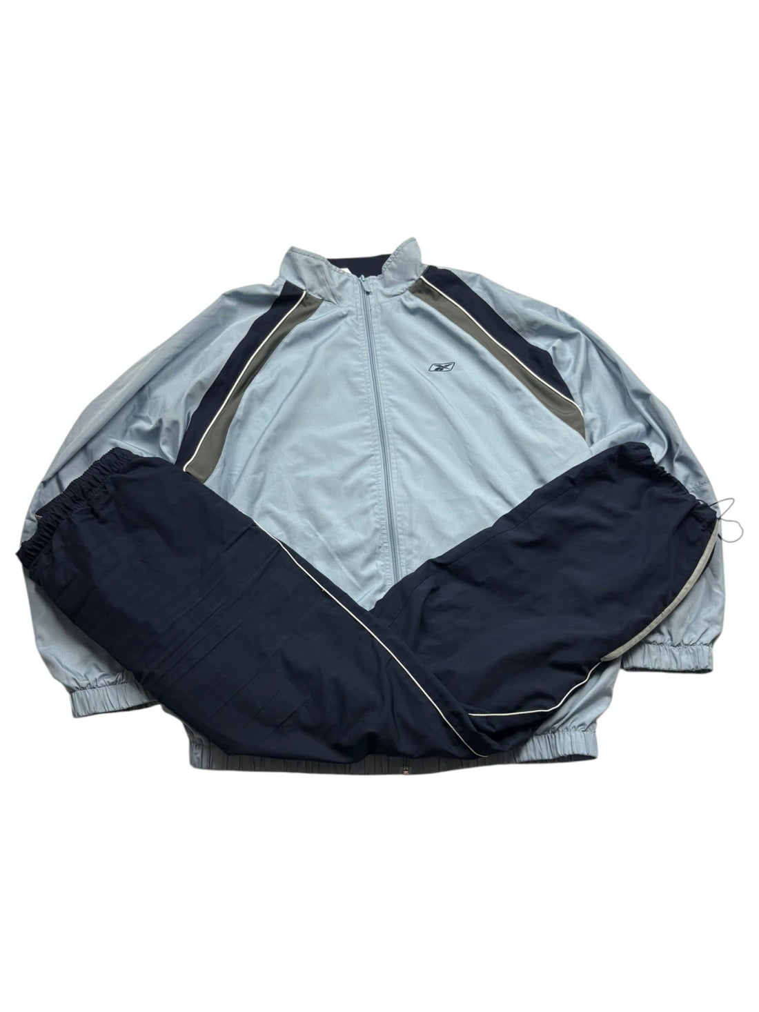 Reebok Vector 90s Vintage Tracksuit – Hellblau/Navy (XL) - PKeyVintage