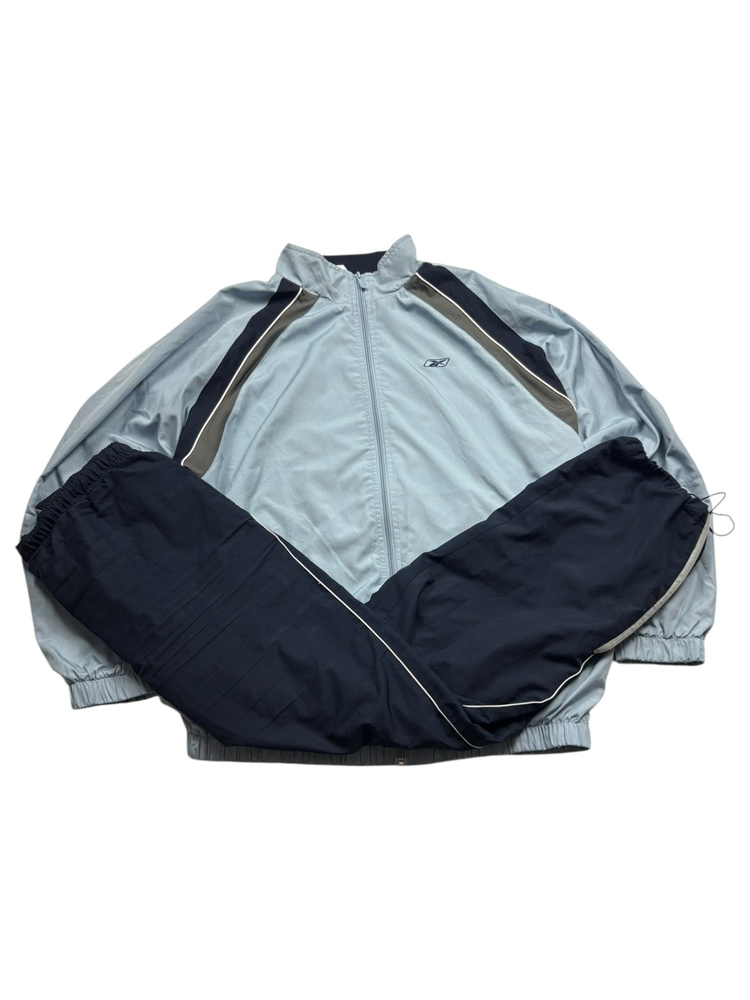 Reebok Vector 90s Vintage Tracksuit – Hellblau/Navy (XL) - PKeyVintage