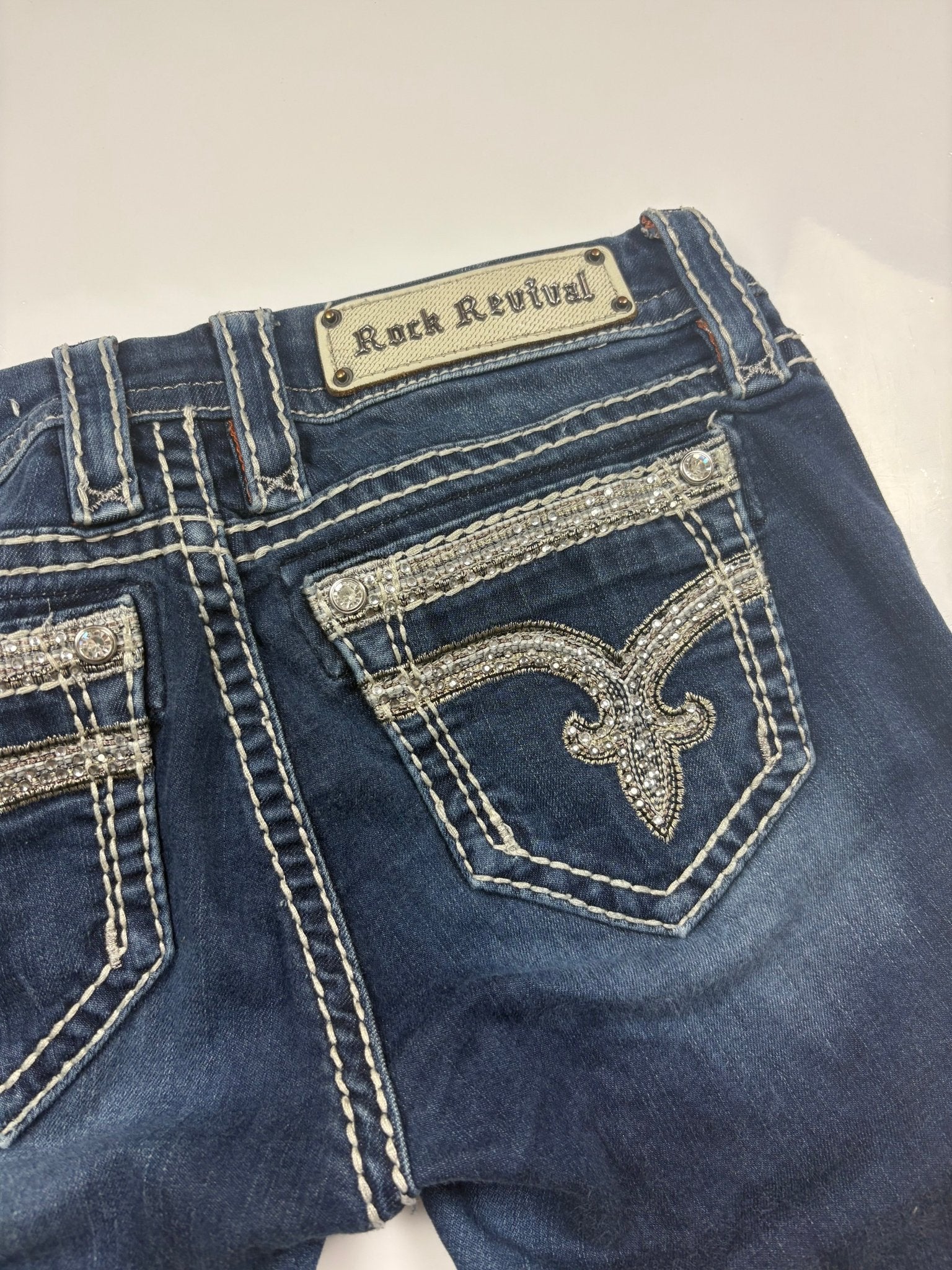 Rock Revival Sherry Y2K Vintage Straight Jeans – Blau (26) - PKeyVintage