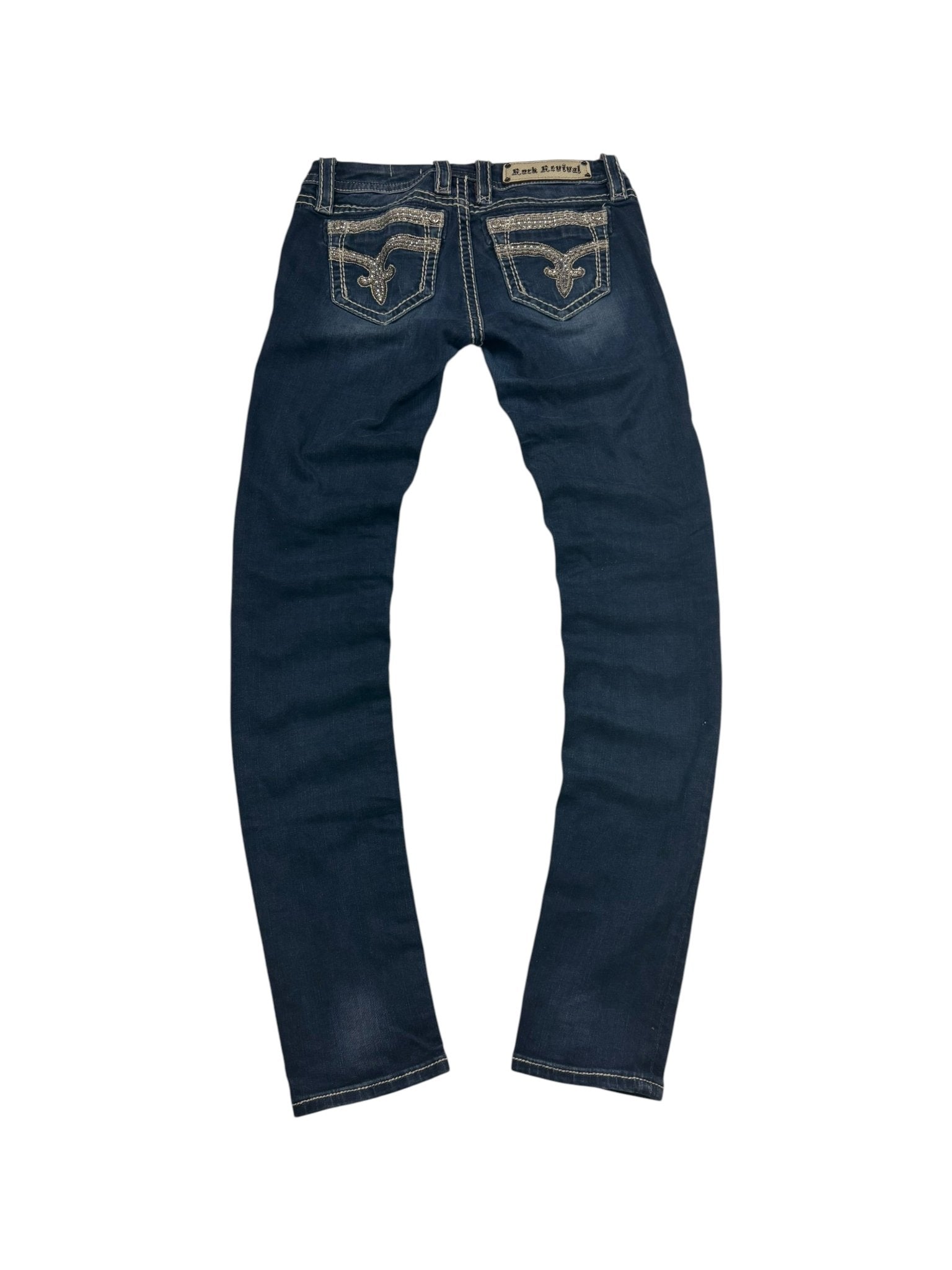 Rock Revival Sherry Y2K Vintage Straight Jeans – Blau (26) - PKeyVintage