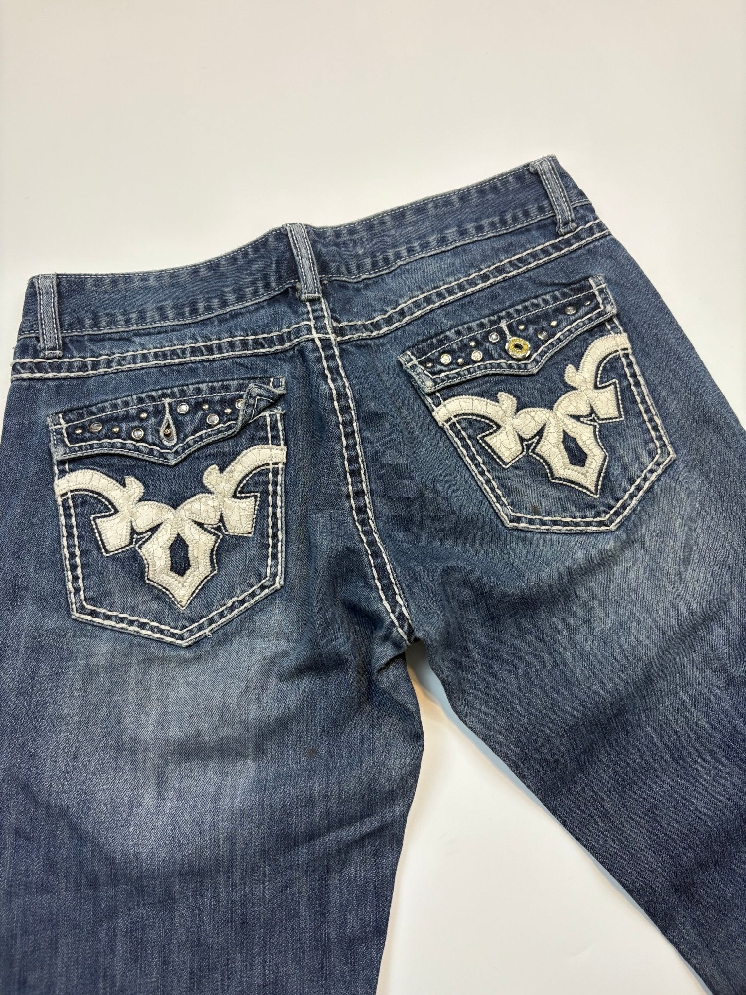 Rock Royalty Vintage Low Rise Jeans – Blau (7) - PKeyVintage