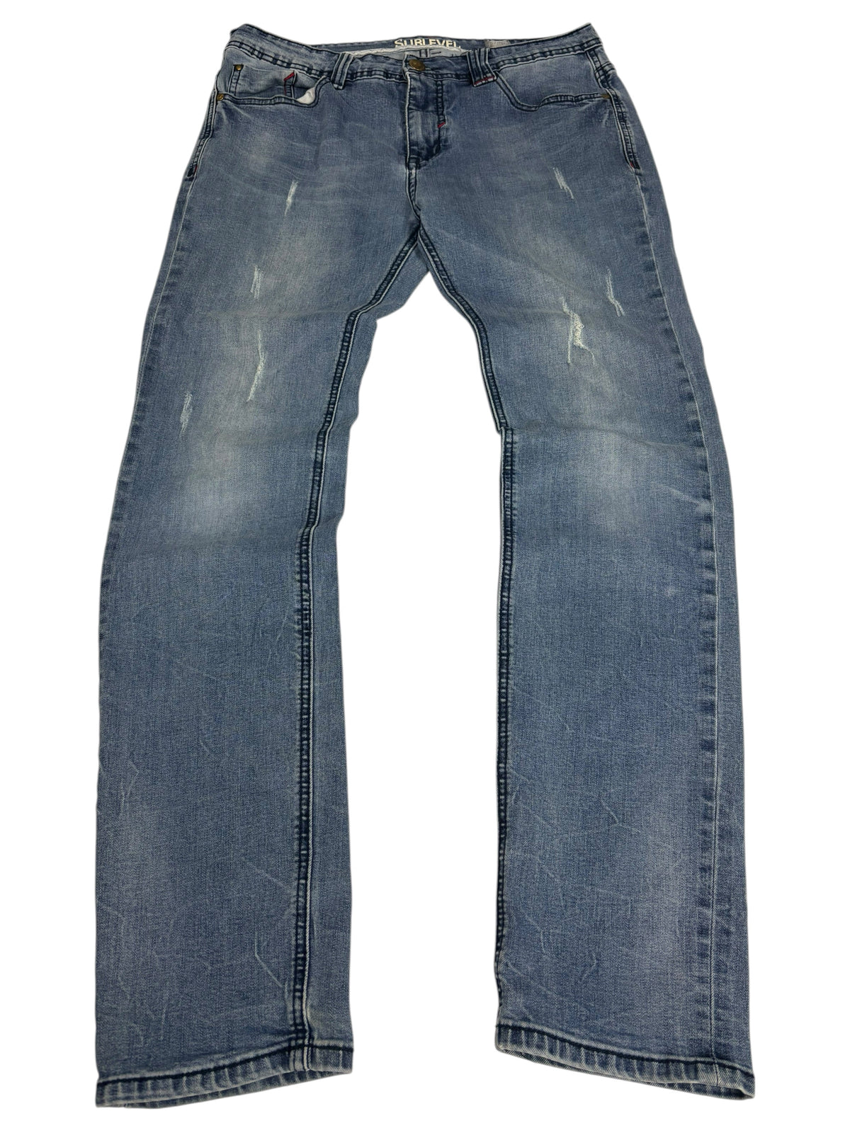 Sublevel Vintage Jeans in Washed Blue – Rückansicht