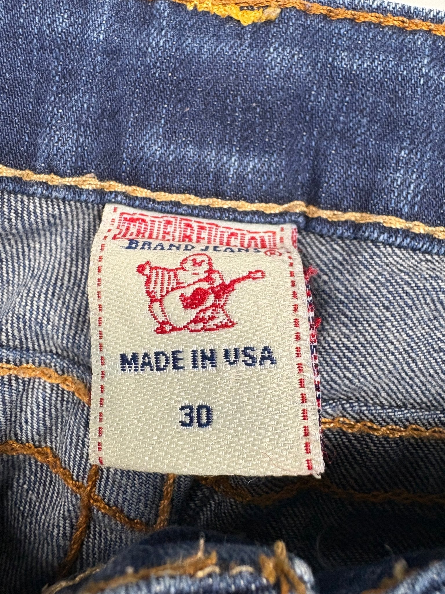 True Religion Billy Horseshoe Vintage Jeans – Dark Blue (30) - PKeyVintage