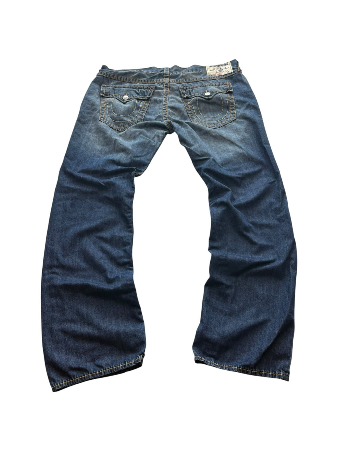 True Religion Flap Pocket Vintage Jeans – Blau (42) - PKeyVintage