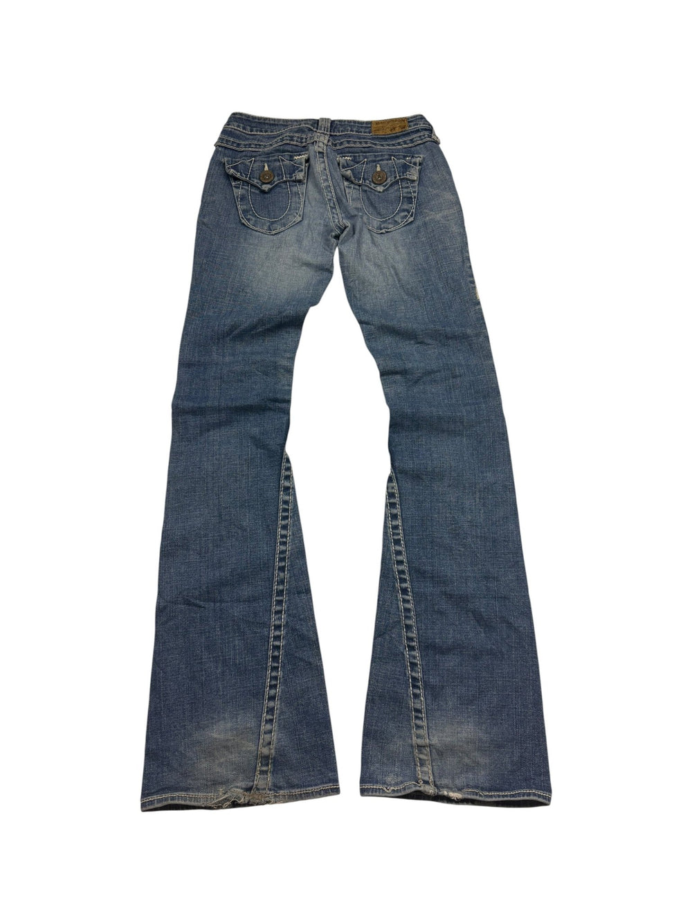 True Religion Horseshoe Y2K Vintage Bootcut Jeans – Blau (26) - PKeyVintage