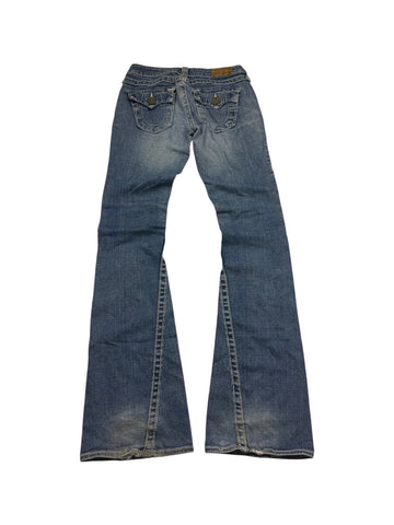 True Religion Horseshoe Y2K Vintage Bootcut Jeans – Blau (26) - PKeyVintage