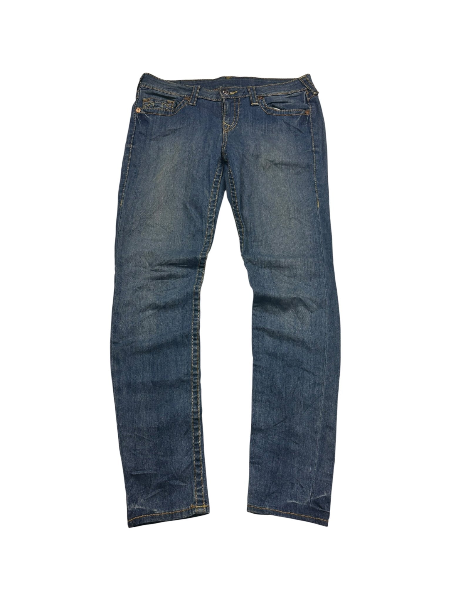 True Religion Horseshoe Y2K Vintage Skinny Jeans – Blau (32) - PKeyVintage