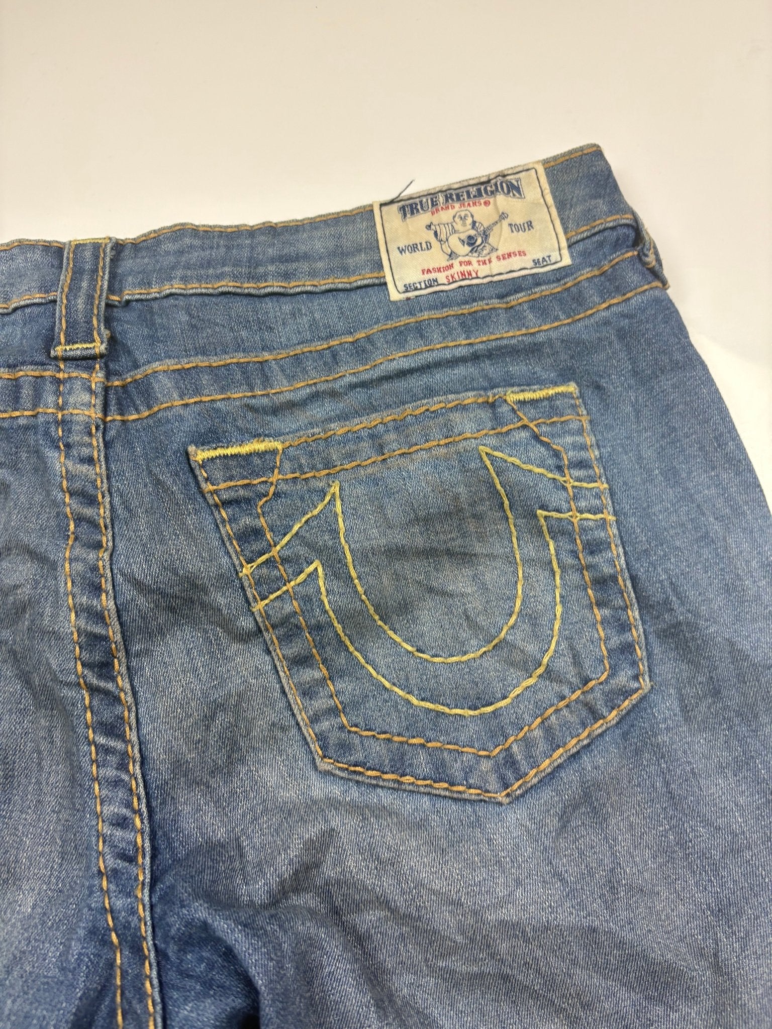 True Religion Horseshoe Y2K Vintage Skinny Jeans – Blau (32) - PKeyVintage