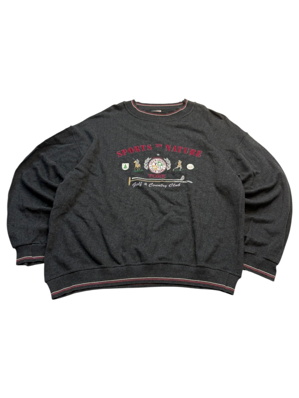 Vintage 90 s York Strickpullover - Anthrazit (XXL) - PKeyVintage