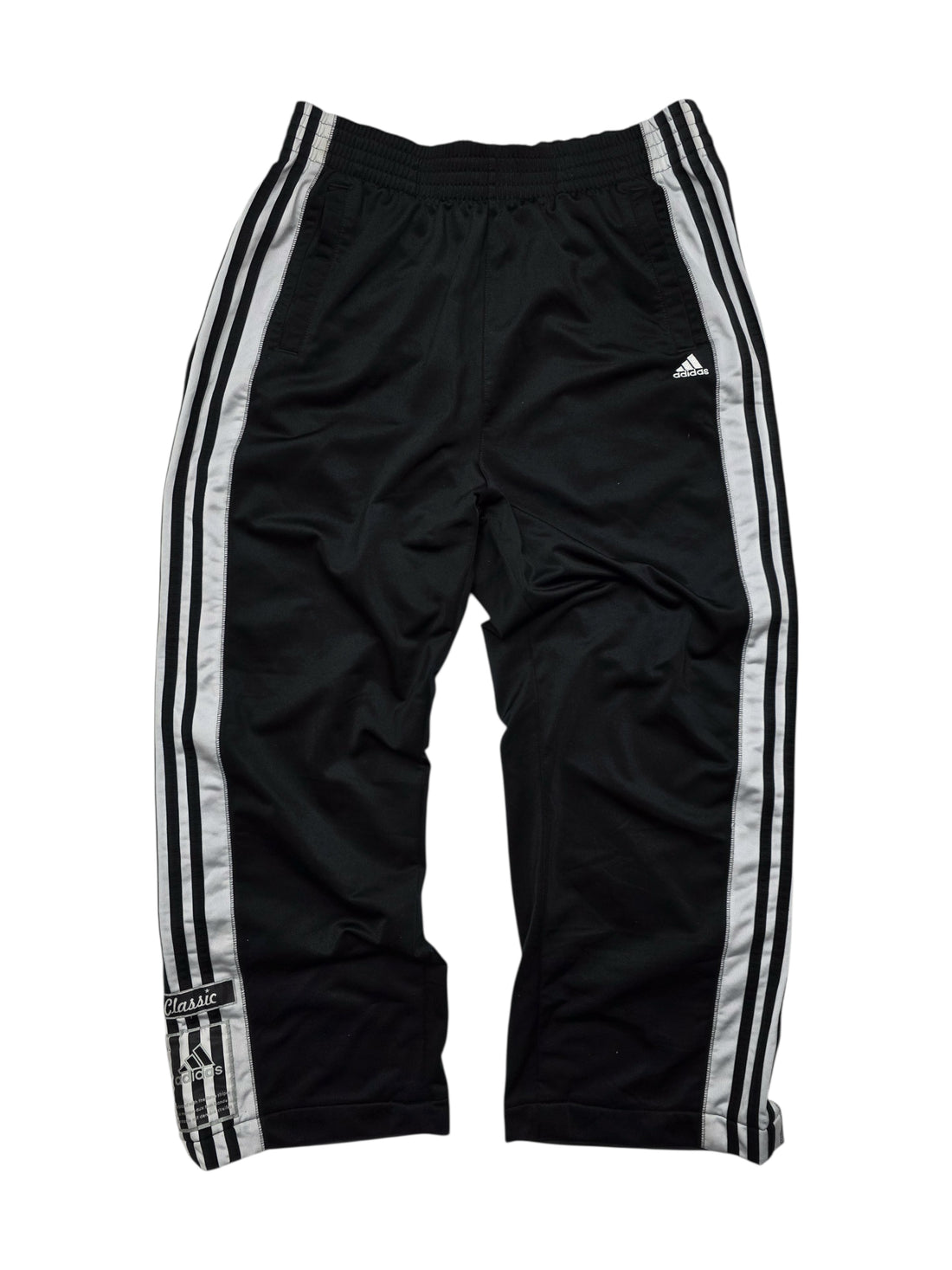 Vintage Adidas Trackpants Schwarz/Weiß – Produktansicht