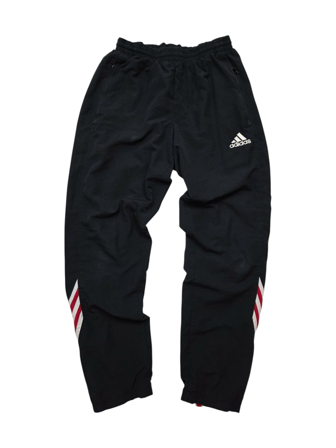 Vintage Adidas Trackpants Schwarz/Weiß/Rot – Produktansicht