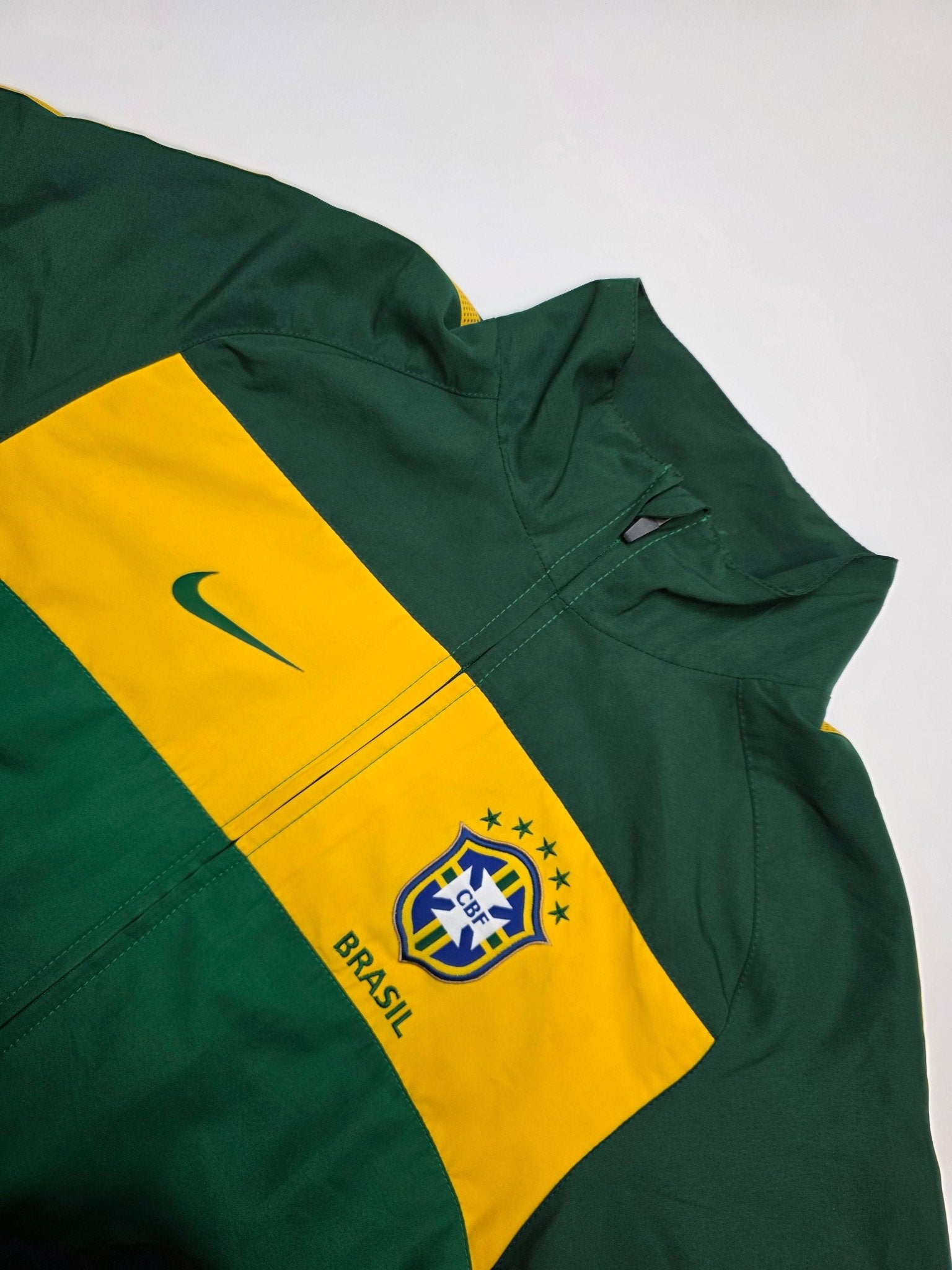 Vintage Nike Brasilien Track Jacket Grün Gelb – S - PKeyVintage