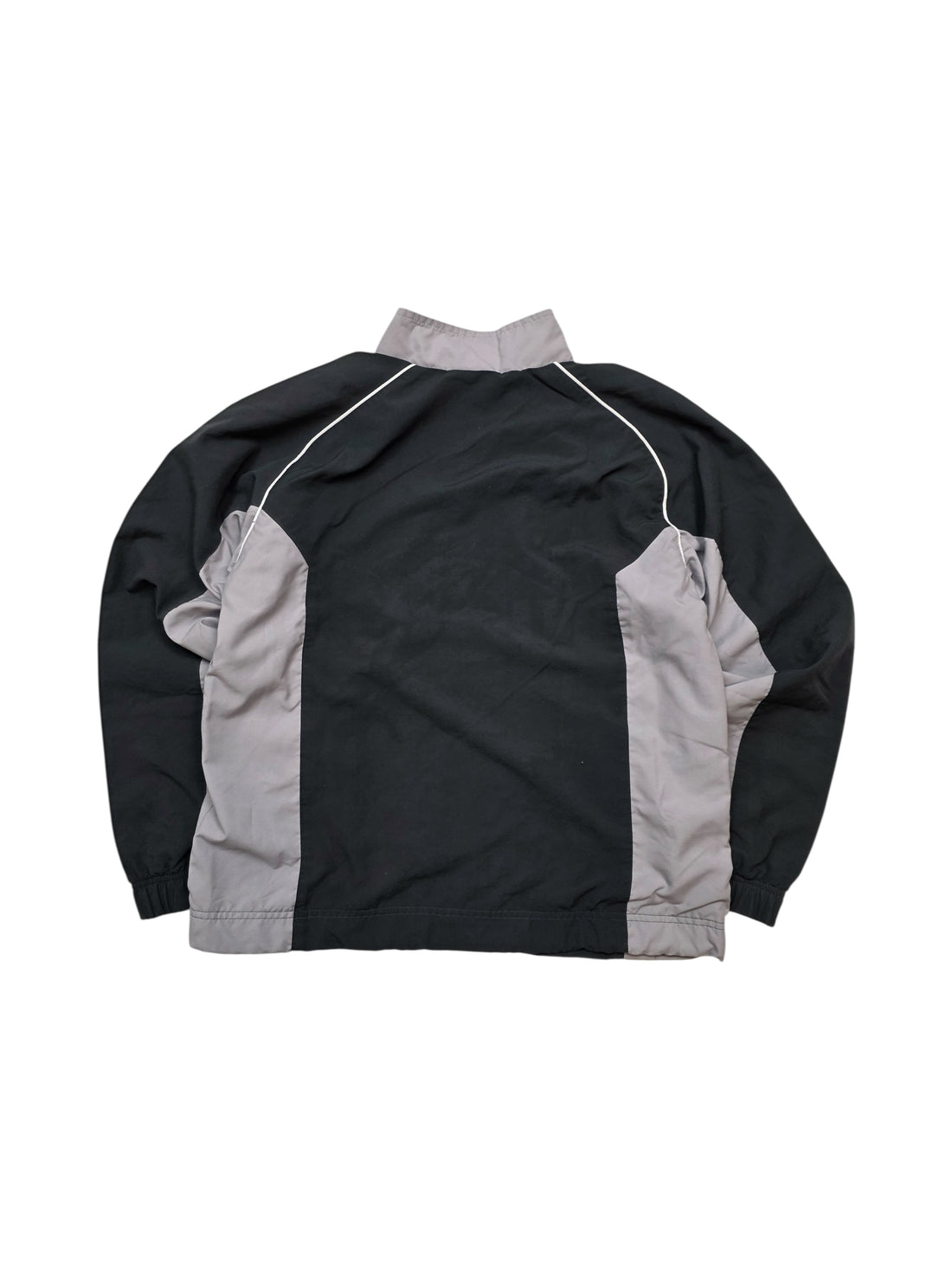 Vintage Nike Track Jacket Schwarz Grau Größe M – Frontansicht