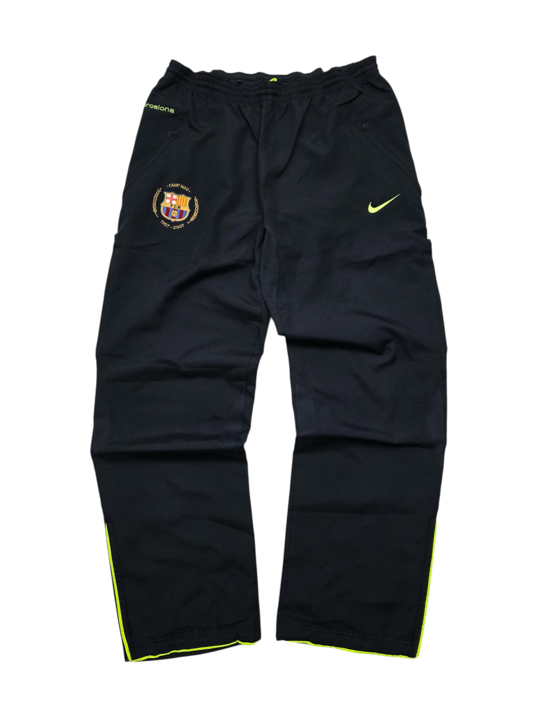 Vintage Nike Trackpants Schwarz/Gelb – Vorderseite