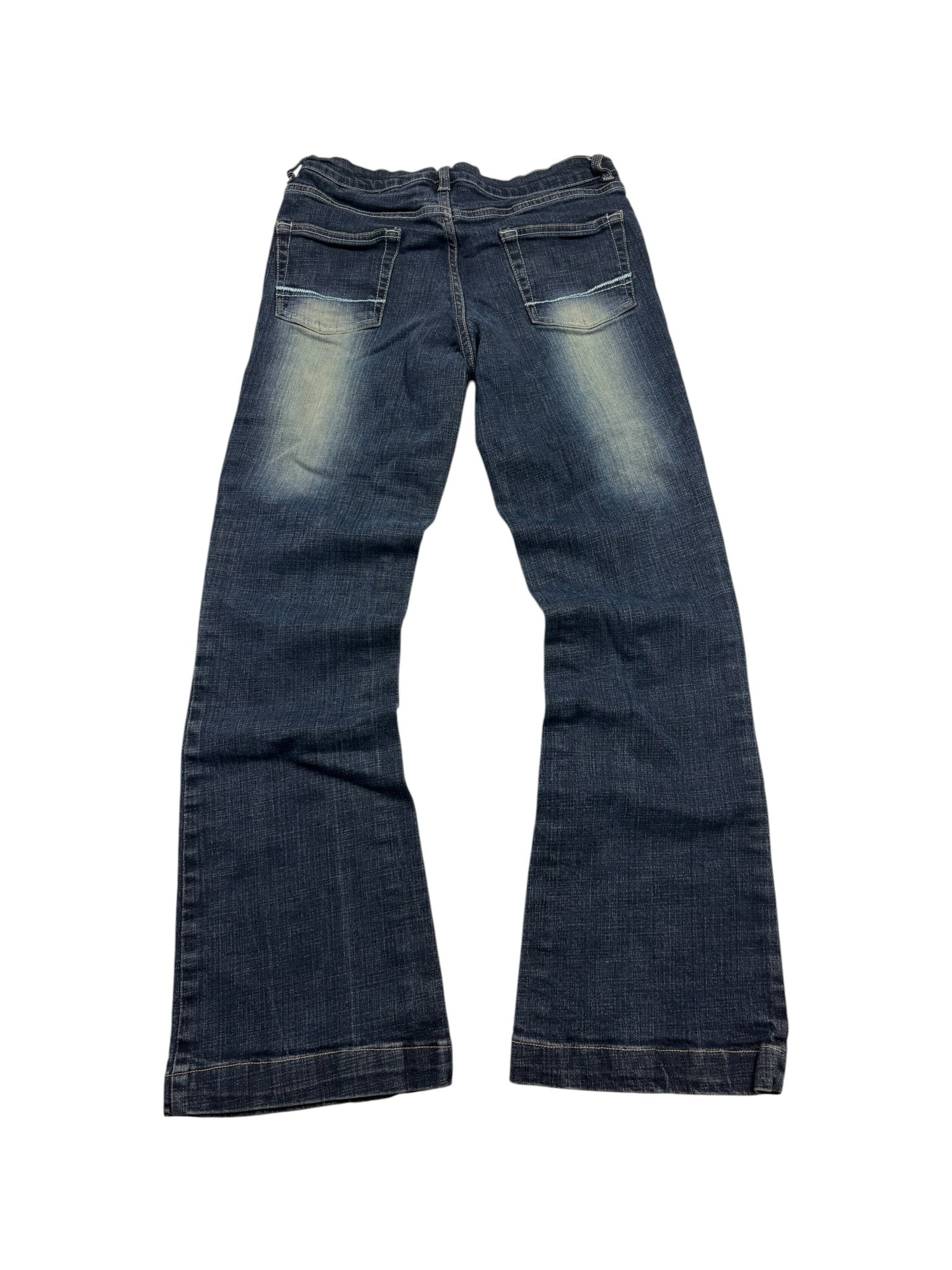 Washed Bootcut Y2K Vintage Jeans – Dark Blue (36) - PKeyVintage