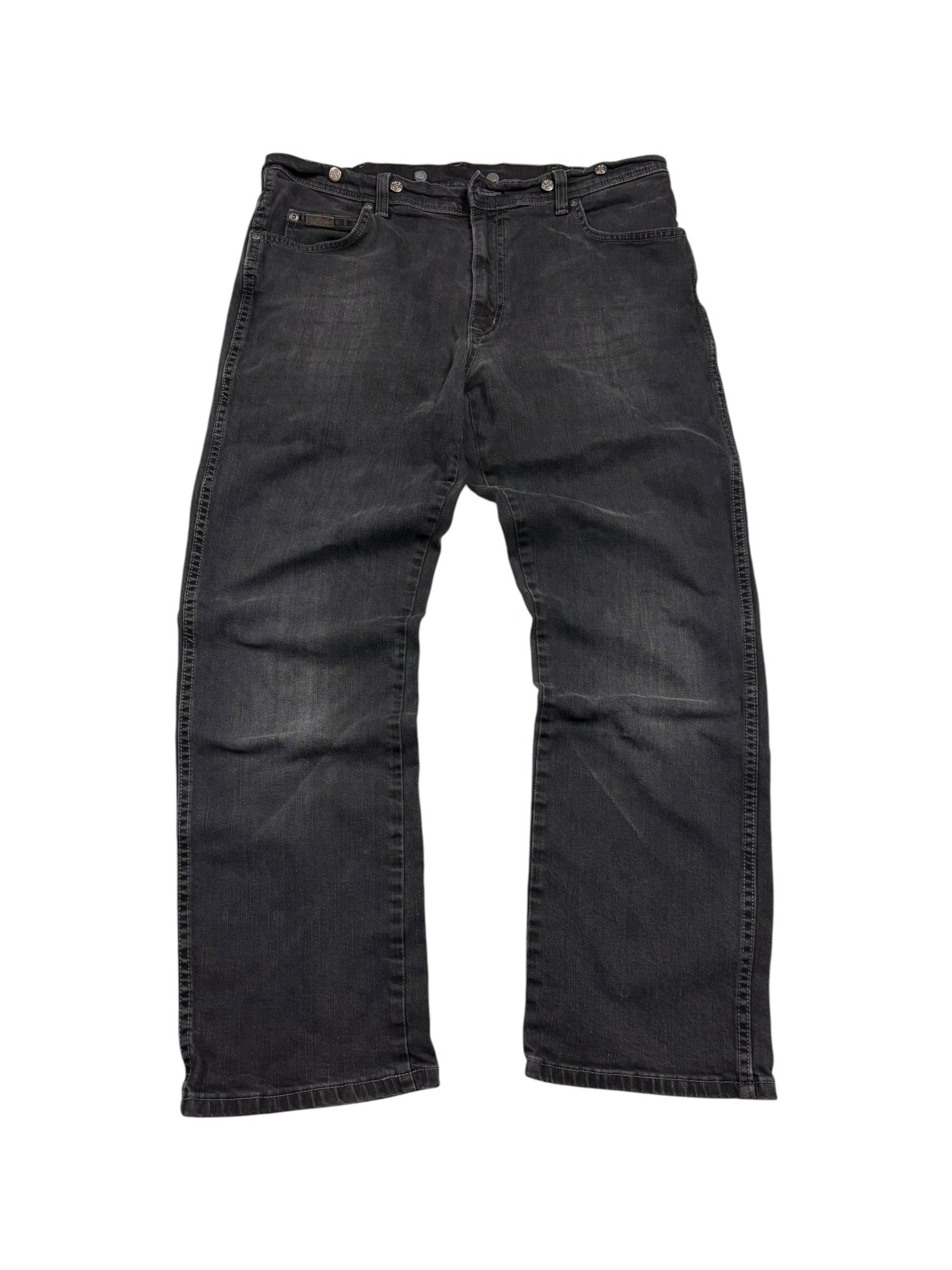Wrangler Texas Stretch W - Naht Vintage Jeans – Washed Black (W36/L30) - PKeyVintage