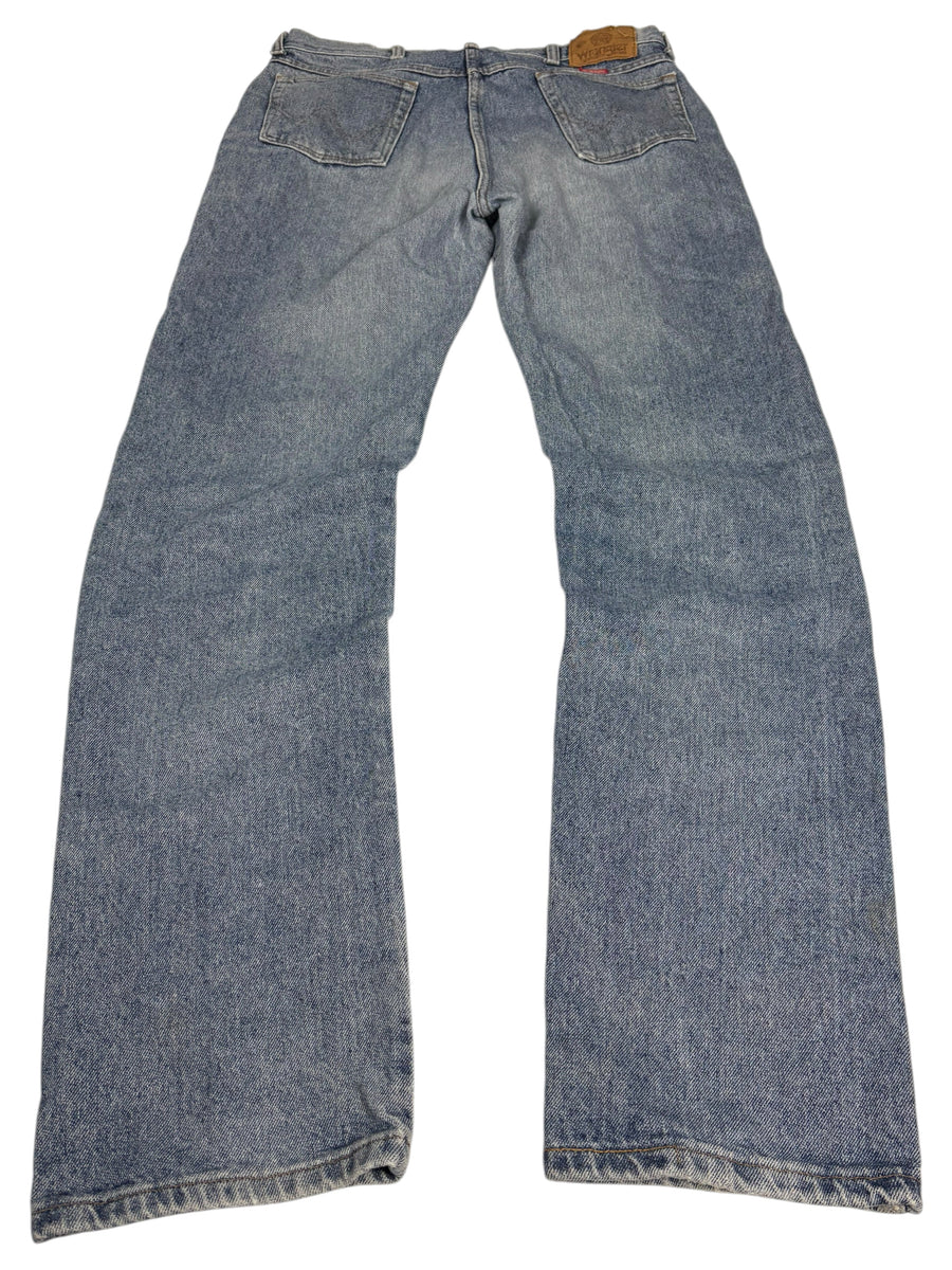 Wrangler W-Naht Vintage Baggy Jeans in Grau – Vorderansicht